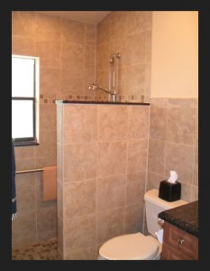 Leading Edge Homes - Shower without doors.